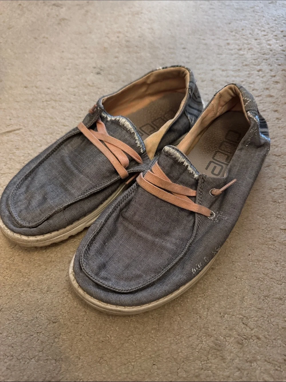 Casual Gray Canvas Heydude